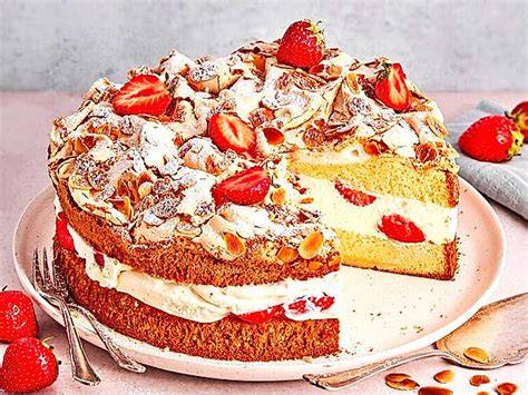 Buttercreme und Baiser als Topping Kapuzinertorte