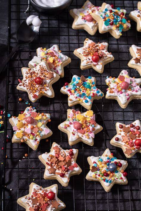Buttergebäck mit Streusel verschiedene Formen und Varianten