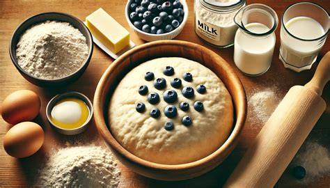 Buttermilch und Zutaten auf der Arbeitsfläche