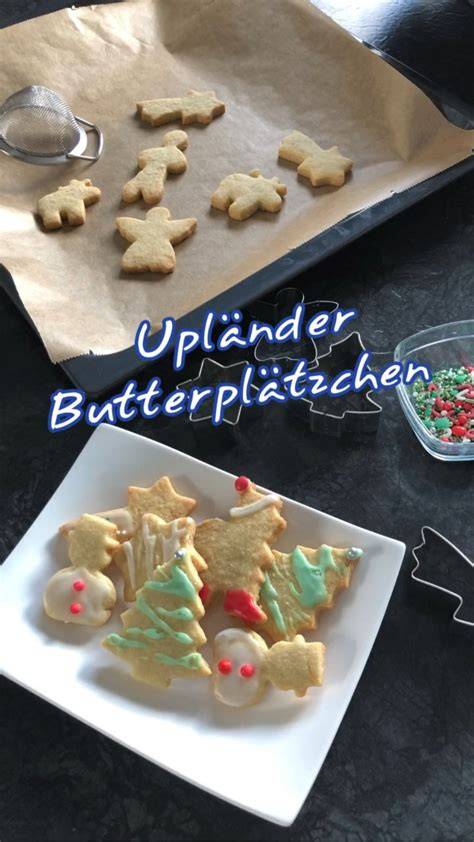 Butterplätzchen Zutaten auf einem Tisch