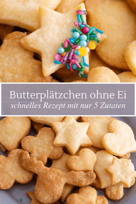Butterplätzchen ohne Ei: Zutaten und Schritt-für-Schritt-Infografik