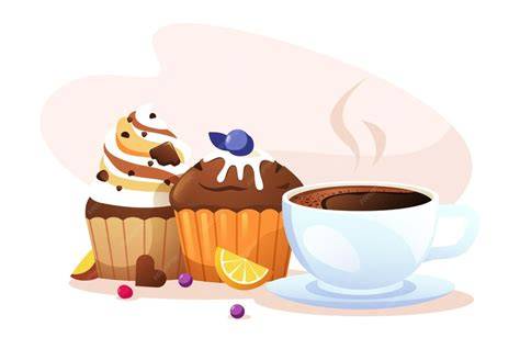 CBD-Kuchen und Muffins illustriert