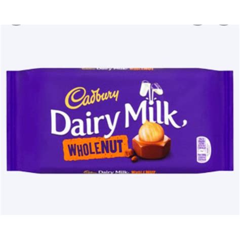 Cadbury Dairy Milk und Wholenut Produktabbildung