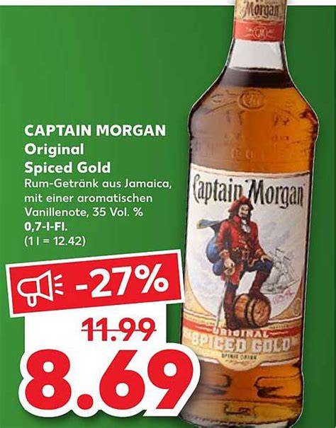 Captain Morgan Flaschen im Regal Kaufland