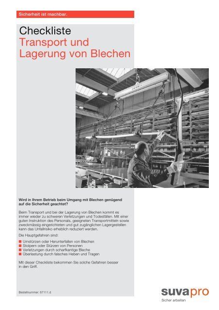Checkliste: Einkauf, Lagerung, Tränken, Belegen, Transport