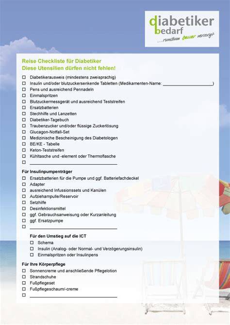 Checkliste für Diabetiker im Krankenhaus
