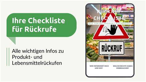 Checkliste für Verbraucher bei Rückruf