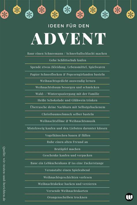 Checkliste für eine diabetesfreundliche Adventszeit