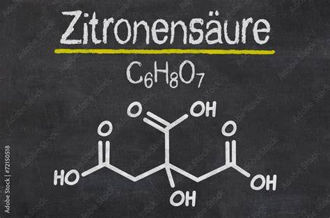 Chemische Struktur von Citronensäure