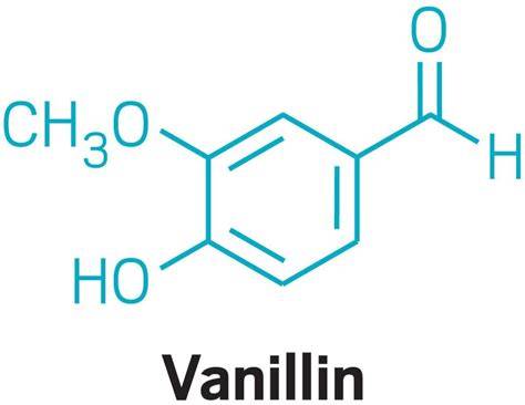 Chemische Struktur von Vanillin und Aromakomponenten der Vanille