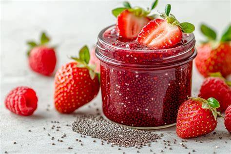 Chia-Marmelade im Glas