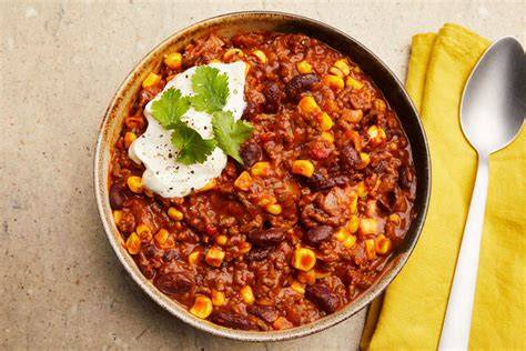 Chili con Carne mit Schokoladenstücken