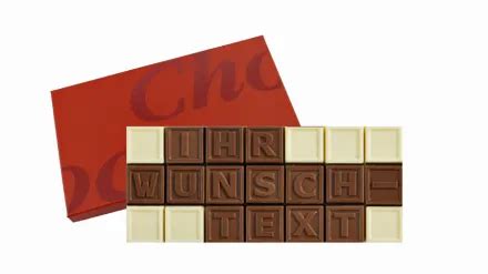 ChocoTelegram® Buchstaben und Fotodruck-Schokolade