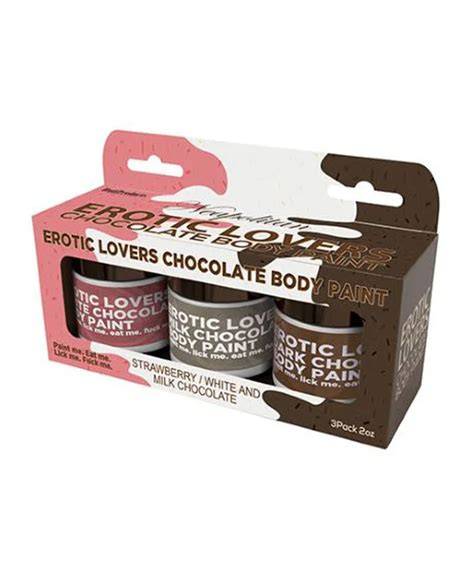 Chocolate Body Paint Set und Massageutensilien