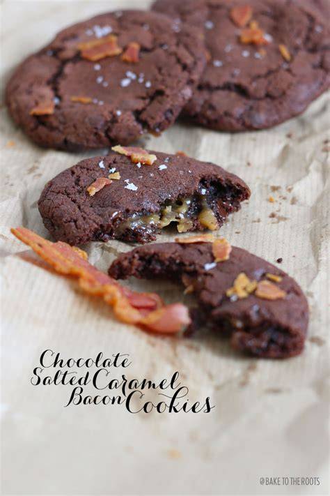 Chocolate Salted Caramel Bacon Cookies
