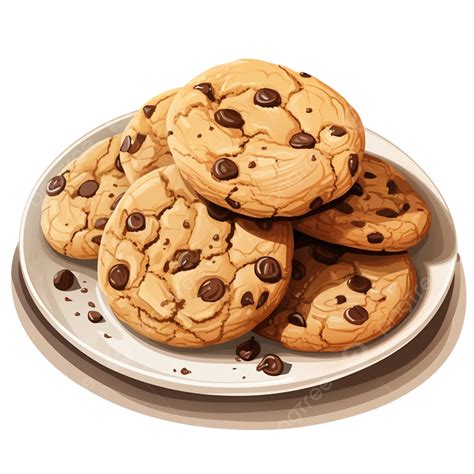 Chocolate-Chip-Cookies auf einem Teller