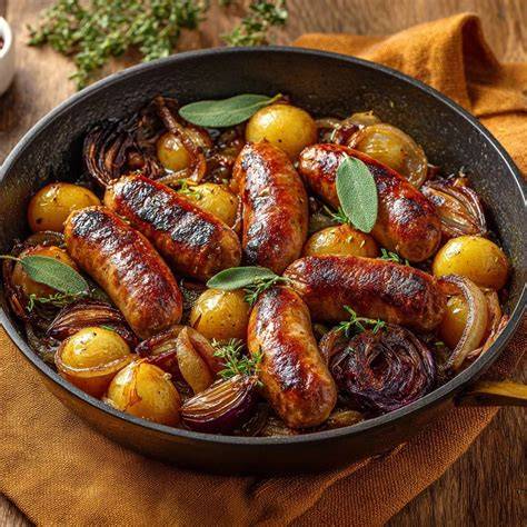 Chorizo in der Pfanne mit Honig und Salbei