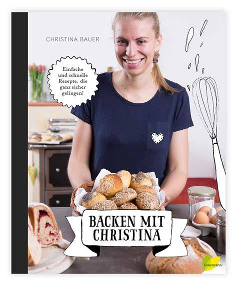 Christina backt frisches Brot und Kuchen nebeneinander