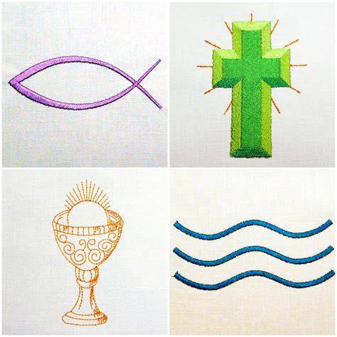 Christliche Symbole auf Kommunionstorten: Auswahl an Motiven wie Fisch, Kreuz und Kelch