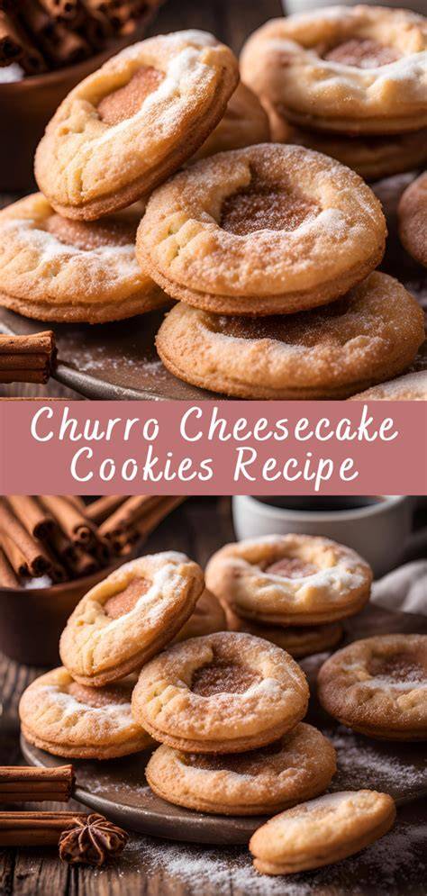 Churro Cheesecake Cookies mit Fruchtmarmelade-Variation