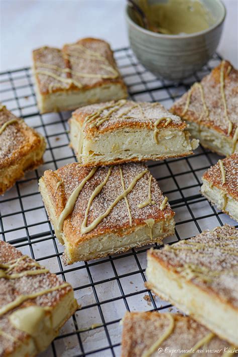 Churros Cheesecake aufgeschnittene Schnitten