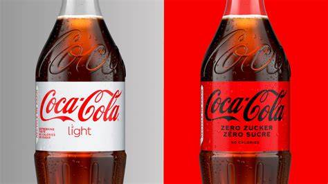 Cola Zero und Cola Light - Grafik Vergleich zu Süßstoffen und Geschmack
