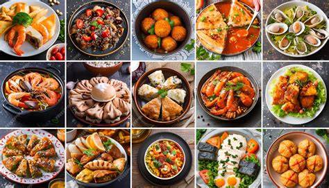 Collage: Verschiedene Schoko-Orangen-Desserts