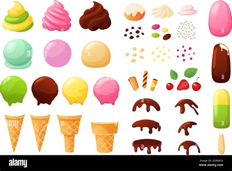Collage mit verschiedenen Desserttypen: Eis, Torten, Kekse, Puddings