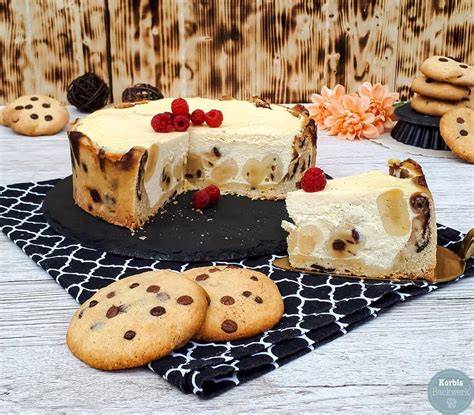 Cookie Dough Käsekuchen angeschnitten
