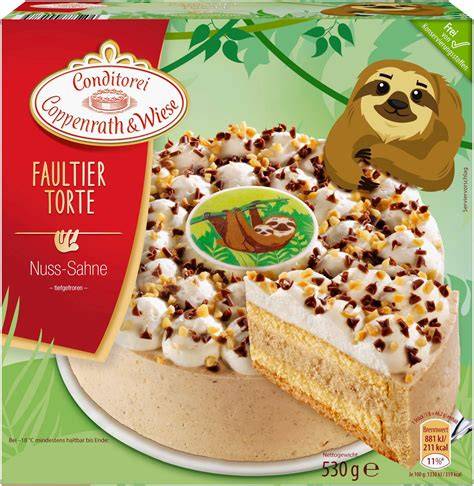 Coppenrath und Wiese Faultier Torte, festlich dekoriert