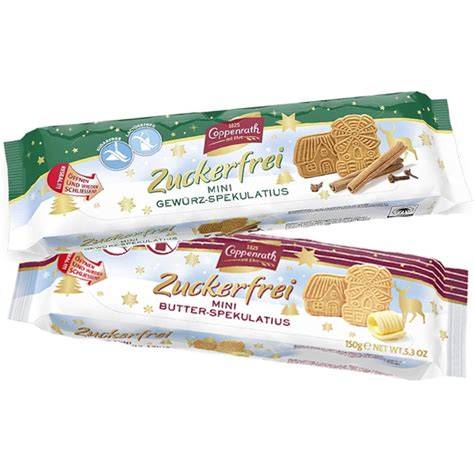 Coppenrath zuckerfreie Kekse Produktfoto und Verpackung
