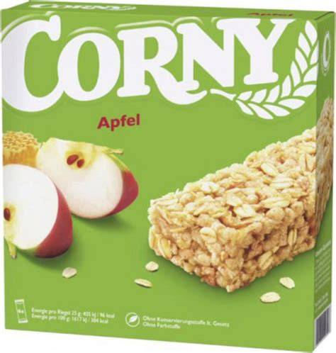 Corny Riegel und typische Zuckeralkohole (Maltit, Glycerin) Illustration