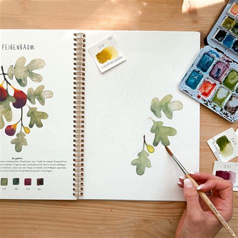Cover des Aquarell-Glück Malblocks mit Naturmotiven