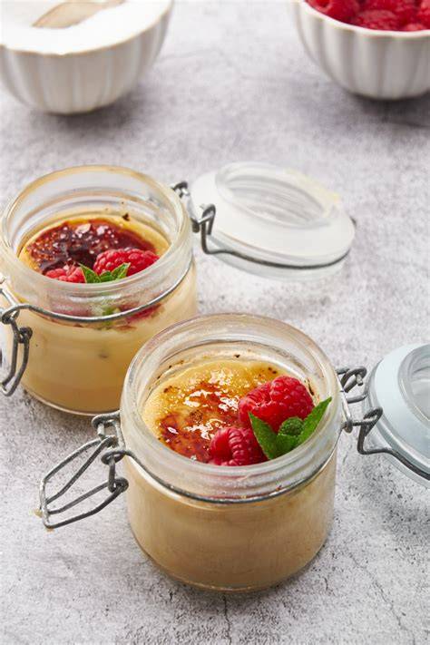 Crème Brûlée im Sous-Vide-Garer in Weck-Gläsern