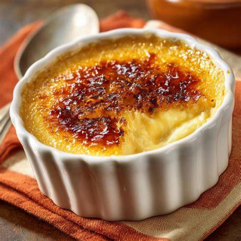 Crème Brûlée mit karamellisierter Kruste