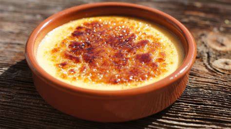 Crema Catalana in Tonförmchen mit karamellisierter Oberfläche