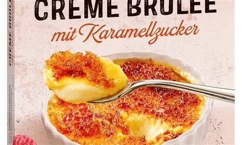 Creme Brulee mit unterschiedlichen Zuckerschichten (Testaufbau)