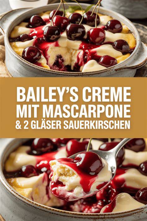 Creme mit Irish Cream und Sauerkirschen