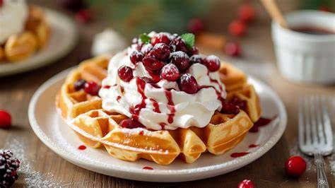 Cremevarianten: Mascarpone-Schmand-Sahne neben Preiselbeeren