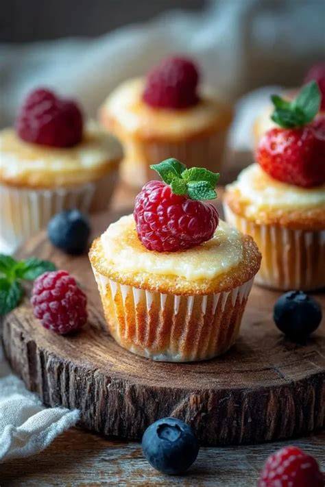 Cremige Käsekuchen-Muffins in Muffinform