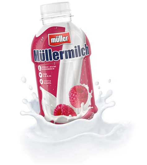Cremige Konsistenzstruktur von Müllermilch
