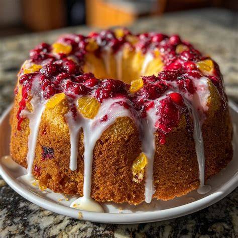 Cremige orange Glasur auf Mini-Gugelhupf, Marzipan-Stiel als Deko