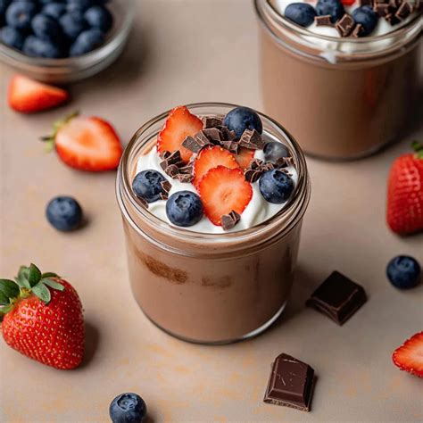 Cremiger Bananen-Chia Protein-Pudding mit Beeren