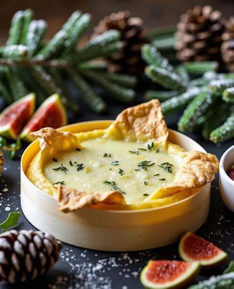 Cremiger Ofenfeta mit geviertelten Feigen und Kräutern