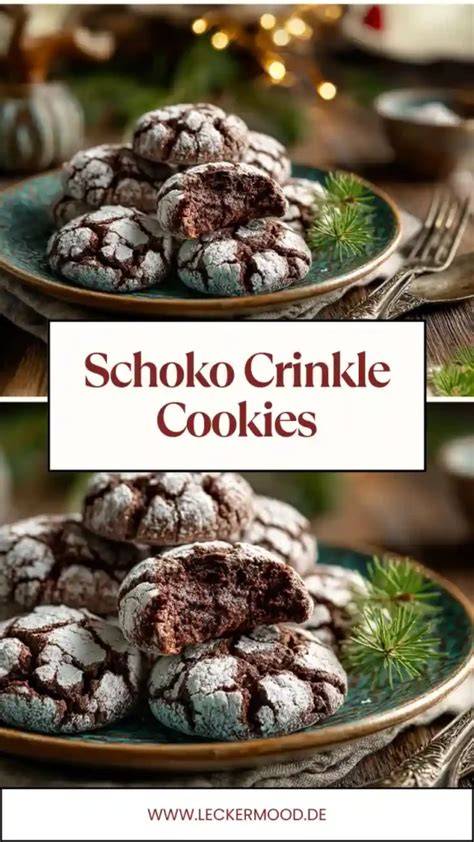 Crinkle Cookies frisch aus dem Ofen und fertig dekoriert