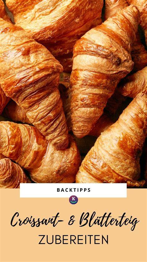 Croissant Teig: Schichtung von Butter und Hefeteig