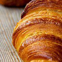 Croissant angeschnitten, Schichten sichtbar