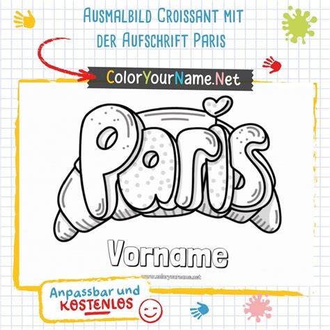 Croissant mit Aufschrift 