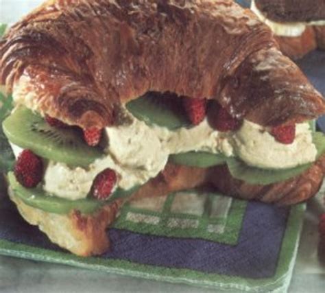Croissant und Eis als Dessert