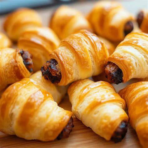 Croissant-Formen und Backen